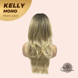 JBEXTENSION KELLY MONO Monofilament Handmade Wig 6X5 Full Monofilament Hand Tied Top Wig 22 Inches Blonde Color Wolf Cut Full Mono Lace Glueless Wig KELLY MONO