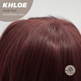 JBEXTENSION 12 Inches Bob Cut Dark Red Pre-Cut Snowflake Lace Frontlace Glueless Wig KHLOE DARK RED【PERMATEASE】【BENDY EAR TABS】