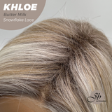 JBEXTENSION 12 Inches Bob Cut Butter Milk Pre-Cut Snowflake Lace Frontlace Glueless Wig KHLOE BUTTER MILK【PERMATEASE】【BENDY EAR TABS】- M/L