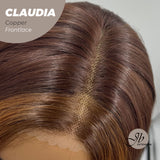 Nichole's Selection - 27 Inches Copper Curly Pre-Cut Frontlace Glueless Wig CLAUDIA COPPER