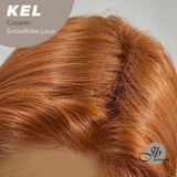 JBEXTENSION 22 Inches Copper Pre-Cut Snowflake Lace Frontlace Glueless Wig KEL COPPER【PERMATEASE】【BENDY EAR TABS】