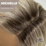 JBEXTENSION 10 Inches Bali Blonde Pre-Cut Side Part Snowflake Lace Frontlace Glueless Wig MICHELLE BALI BLONDE【BENDY EAR TABS】