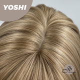 JBEXTENSION 18 Inches Hush Cut Mix Brown Wig With Wispy Bangs YOSHI