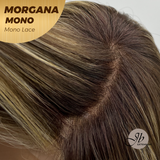 JBEXTENSION MORGANA MONO Monofilament Handmade Wig 6X5 Full Monofilament Hand Tied Top Wig 13 Inches Hazelnut Blonde Highlight Mono Lace Wig With Anti-slip Silicone Strips Glueless Wig MORGANA MONO【BENDY EAR TABS】