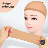 JBextension 1 Pieces Beige Wig Cap, Wig Caps for Women Lace Front Wig Stocking Caps for Wigs Nude Wig Cap Beige Wig Cap 1 Pcs