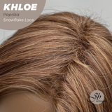 JBEXTENSION 12 Inches Bob Cut Paprika Pre-Cut Snowflake Lace Frontlace Glueless Wig KHLOE PAPRIKA【PERMATEASE】【BENDY EAR TABS】- M/L