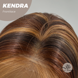 Nichole's Selection - 16 Inches Auburn Highlight Pre-Cut Frontlace Glueless Wig KENDRA