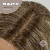 JBEXTENSION Peluca de encaje frontal precortada rubia mezcla de ondas corporales de 22 pulgadas CLAIRE M BLONDE