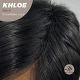 Nichole's Selection -12 Inches Bob Cut Black Pre-Cut Snowflake Lace Frontlace Glueless Wig KHLOE BLACK【PERMATEASE】【BENDY EAR TABS】