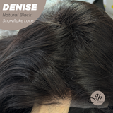 JBEXTENSION 24 Inches Natural Black Wave Pre-Cut Snowflake Lace Frontlace Glueless Wig DENISE NATURAL BLACK【PERMATEASE】【BENDY EAR TABS】