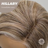 JBEXTENSION 16 Inches Blonde Straight Pre-Cut Side Part Snowflake Lace Frontlace Glueless Wig HILLARY SNOWFLAKE【BENDY EAR TABS】