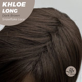 JBEXTENSION 18 Inches Dark Brown Pre-Cut Snowflake Lace Frontlace Glueless Wig KHLOE LONG DARK BROWN【PERMATEASE】【BENDY EAR TABS】