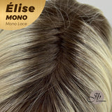 JBEXTENSION ÉLISE MONO Full Monofilament Wig 16 Inches Dirty Blonde With Dark Root Curly Mono Lace Wig Élise Mono