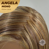 HOT OF SEASON -JBEXTENSION ANGELA MONO Monofilament Handmade Wig 6X5 Full Monofilament Hand Tied Top Wig 16 Inches Crème Caramel Mono Lace Wig With Anti-slip Silicone Strips Glueless Wig ANGELA MONO【BENDY EAR TABS】