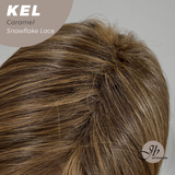 Nichole's Selection - 22 Inches Caramel Pre-Cut Snowflake Lace Frontlace Glueless Wig KEL CARAMEL【PERMATEASE】【BENDY EAR TABS】