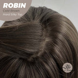 JBEXTENSION 22 Inches Scalpiana Cold Brown Wolf Cut 3.5X4 Hard Silky Top Natural Scalp Effect Wig ROBIN COLD BROWN