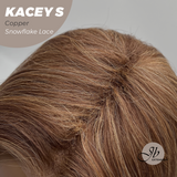 JBEXTENSION 20 Inches Copper Pre-Cut Snowflake Lace Frontlace Glueless Wig KACEY S COPPER【PERMATEASE】【BENDY EAR TABS】- M/L