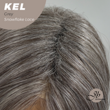 JBEXTENSION 22 Inches Grey Pre-Cut Snowflake Lace Frontlace Glueless Wig KEL GREY【PERMATEASE】【BENDY EAR TABS】