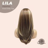 HOT OF SEASON -20 Inches Scalpiana Hazelnut Wolf Cut 3.5X4 Hard Silky Top Natural Scalp Effect Wig With Bangs LILA HAZELNUT