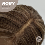 JBEXTENSION 22 Inches Hazelnut Blonde Highlight Women Pre-Cut Frontlace Glueless Wig ROBY HAZELNUT
