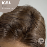 Nichole's Selection - 22 Inches Brown Pre-Cut Snowflake Lace Frontlace Glueless Wig KEL BROWN【PERMATEASE】【BENDY EAR TABS】