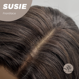 JBEXTENSION 16 Inches Dark Brown Women Pre-Cut Frontlace Glueless Wig SUSIE
