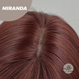 JBEXTENSION 22 Inches Dark Red Curly Wig With Bangs MIRANDA