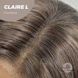 JBEXTENSION 26 Inches Body Wave Brown With Highlight Pre-Cut Frontlace Glueless Wig CLAIRE LACE L