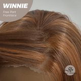 Nichole's Selection - 26 Inches Copper Curly Fiber X, Tangle Less Pre-Cut Free Part Frontlae Glueless Wig WINNIE