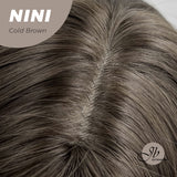JBEXTENSION 24 Inches Cold Brown Body Wave Wig With Cute Bangs NINI