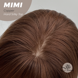 JBEXTENSION 16 Inches Scalpiana 3.5X4 Hard Silky Top Natural Scalp Effect Copper Body Wave Wig With Bangs Wig MIMI SILK TOP COPPER