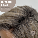 JBEXTENSION 18 Inches Milan Blonde Pre-Cut Snowflake Lace Frontlace Glueless Wig KHLOE LONG MILAN BLONDE【PERMATEASE】【BENDY EAR TABS】
