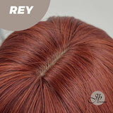 JBEXTENSION 22 Inches Wolf Cut Red Wig With Bangs REY