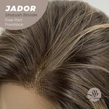 JBEXTENSION 10 Inches Shatush Dark Blonde Curly Lace Front Wig.Pre Plucked 13*4 HD Transparent Lace Frontal Handmade Futura Fiber Swiss Lace Synthetic Fiber Glueless Wig JADOR SHATUSH BLONDE