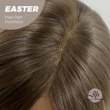 JBEXTENSION 25 Inches Mix Blonde Curly Free Part Pre-Cut Frontlace Glueless Wig EASTER