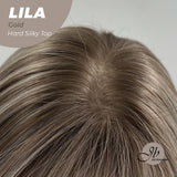 JBEXTENSION 20 Inches Scalpiana Blonde Wolf Cut 3.5X4 Hard Silky Top Natural Scalp Effect Wig With Bangs LILA GOLD