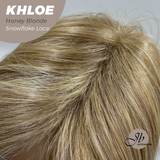 JBEXTENSION 12 Inches Bob Cut Honey Blonde Pre-Cut Snowflake Lace Frontlace Glueless Wig KHLOE HONEY BLONDE【PERMATEASE】【BENDY EAR TABS】