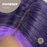 JBEXTENSION 24 Inches Mix Purple Body Wave Pre-Cut Frontlace Wig PHOENIX