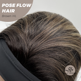 JBEXTENSION 18 Inches Brown with Highlight Headband Wig POSE FLOW HAIR - BROWN HIGHLIGHT