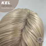 JBEXTENSION 22 Inches Light Blonde Pre-Cut Snowflake Lace Frontlace Glueless Wig KEL LIGHT BLONDE【PERMATEASE】【BENDY EAR TABS】- M/L