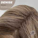 JBEXTENSION 24 Inches Blonde Wave Pre-Cut Snowflake Lace Frontlace Glueless Wig DENISE BLONDE【PERMATEASE】【BENDY EAR TABS】- M/L