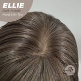 JBEXTENSION 26 Inches Scalpiana Dark Blonde Wolf Cut 3.5X4 Hard Silky Top Natural Scalp Effect Wig With Bangs ELLIE DARK BLONDE Silk Top