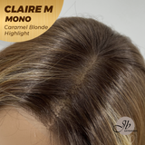JBEXTENSION CLAIRE MONO CARAMEL BLONDE HIGHLIGHT Partial Monofilament Wig 22 Inches Caramel Blonde Highlight Partial Mono Lace Glueless Wig CLAIRE MONO CARAMEL BLONDE HIGHLIGHT【BENDY EAR TABS】