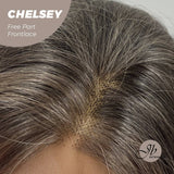 JBEXTENSION 26 Inches Curly Mix Blonde Free Part Pre-Cut Frontlace Glueless Wig CHELSEY