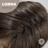 JBEXTENSION 18 Inches Dark Brown Curly Women Fashion Full Machine Wig With Bangs LORNA DARK BROWN【PLUS PERMATEASE】【BENDY EAR TABS】