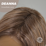JBEXTENSION 20 Inches Apricot Pre-Cut Snowflake Lace Frontlace Glueless Wig DEANNA SNOWFLAKE【PERMATEASE】【BENDY EAR TABS】