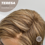 JBEXTENSION 18 Inches Hazelnut Pre-Cut Snowflake Lace Frontlace Glueless Wig TERESA HAZELNUT【PERMATEASE】【BENDY EAR TABS】- M/L