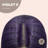 JBEXTENSION 26 Inches Dark Purple Color Long Curly Frontlace Glueless Wig VIOLET S