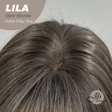 JBEXTENSION 20 Inches Scalpiana Blonde Wolf Cut 3.5X4 Hard Silky Top Natural Scalp Effect Wig With Bangs LILA DARK BLONDE