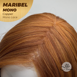 JBEXTENSION MARIBEL MONO COPPER Monofilament Handmade Wig 6X5 Full Monofilament Hand Tied Top Wig 16 Inches Copper Wave Mono Lace Wig With Anti-slip Silicone Strips Glueless Wig MARIBEL MONO COPPER【BENDY EAR TABS】
